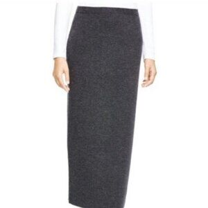 Eileen Fisher 100% Merino Wool Maxi Skirt in Charcoal Grey Sz Lg MSRP$ 278